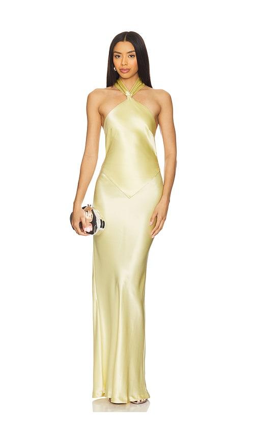 retrofete ester dress in lemon.