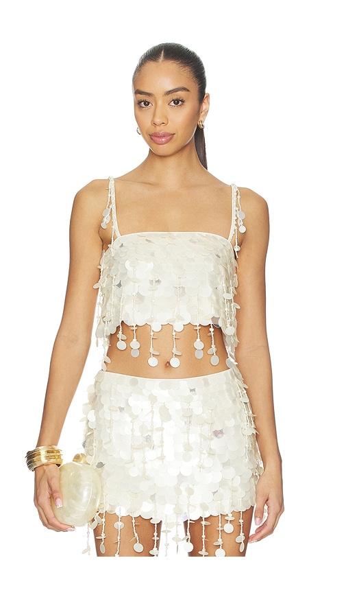 retrofete eudora top in cream.