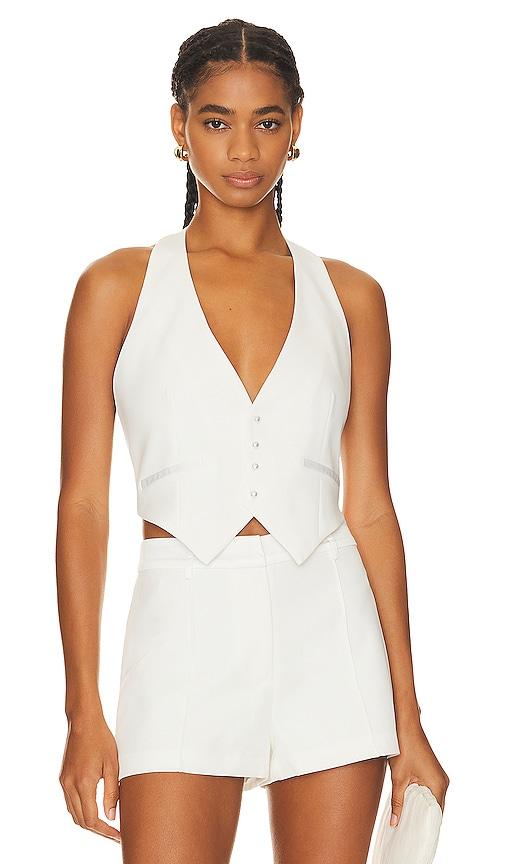 retrofete florence vest in white.