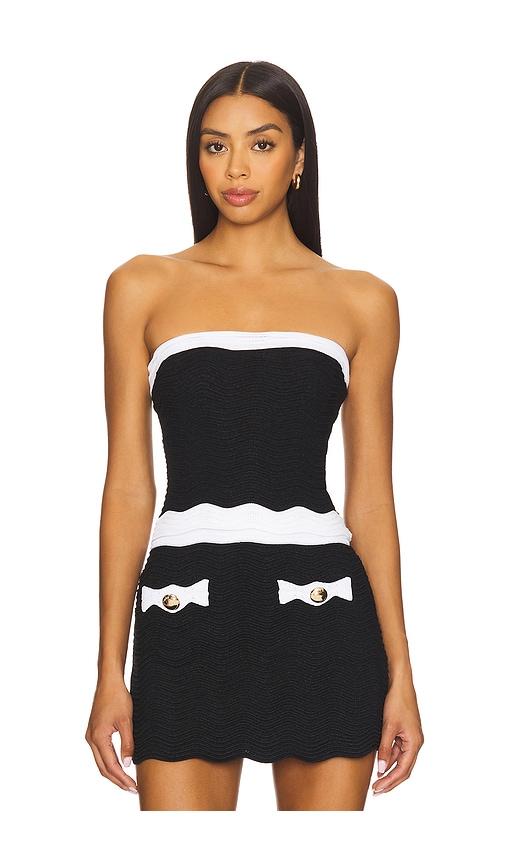 retrofete hart knit top in black.