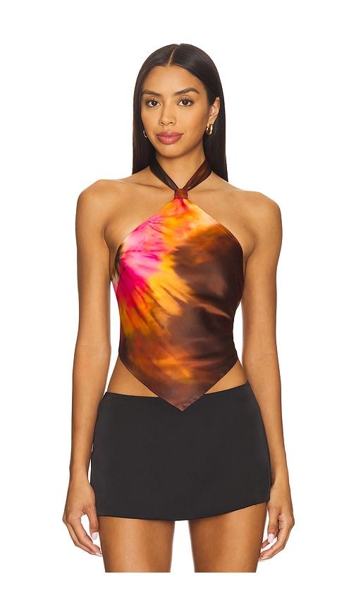 retrofete jamie top in brown.