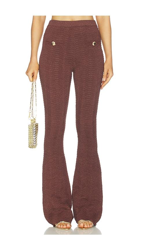 retrofete joliet knit pant in chocolate.