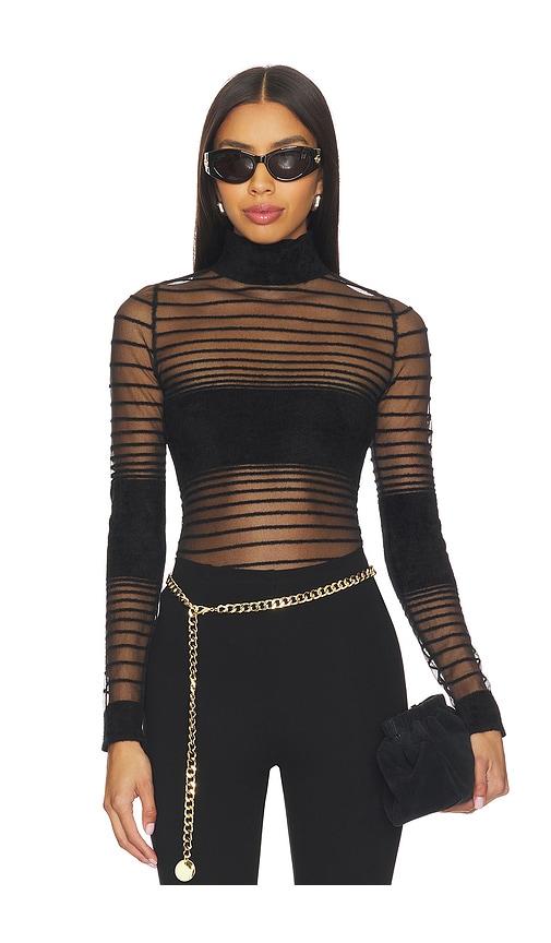 retrofete katrine top in black.
