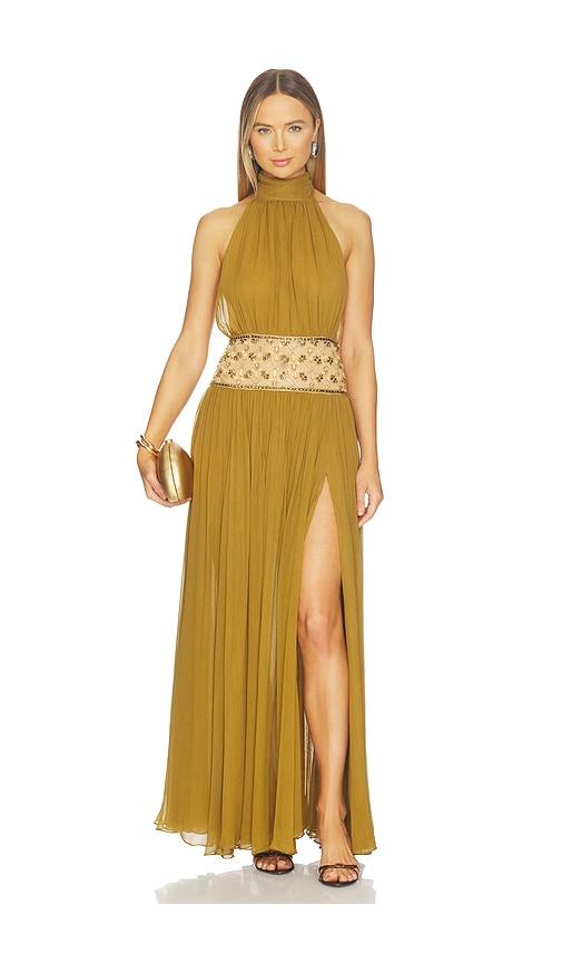 retrofete kreeli dress in green.