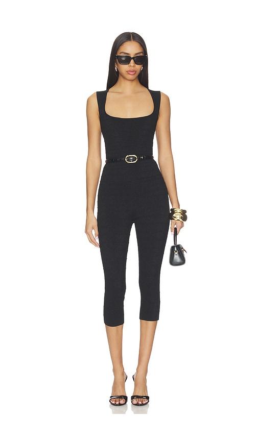 retrofete leana jumpsuit in black.