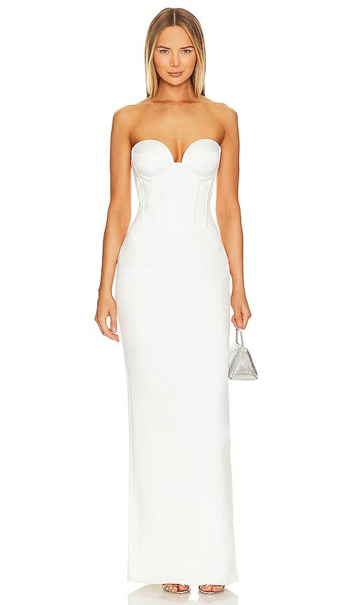 retrofete luna dress in white.