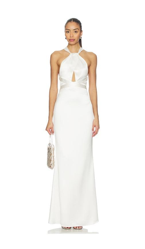 retrofete magnolia dress in white.