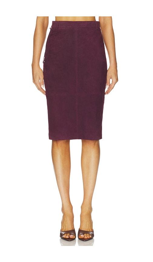 retrofete marcella skirt in wine.