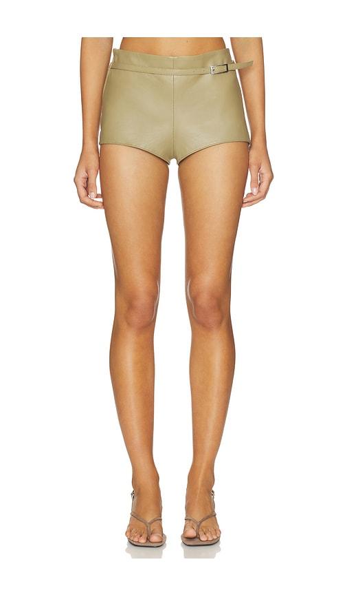 retrofete marseille leather short in tan.