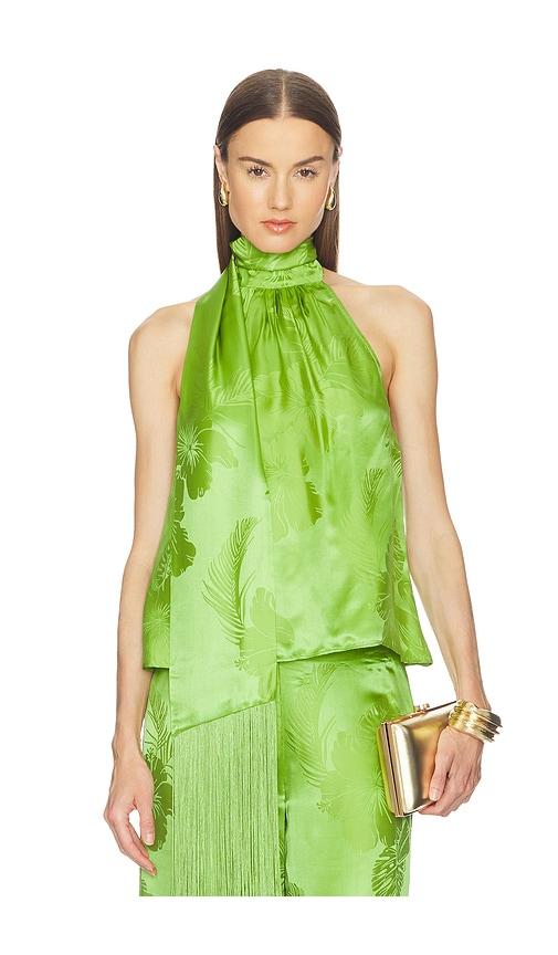 retrofete martana top in green.
