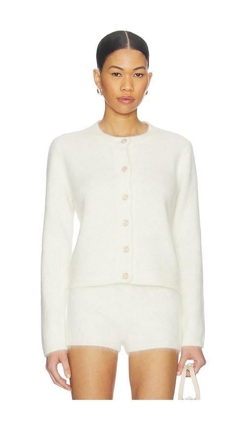 retrofete medora cardigan in ivory.
