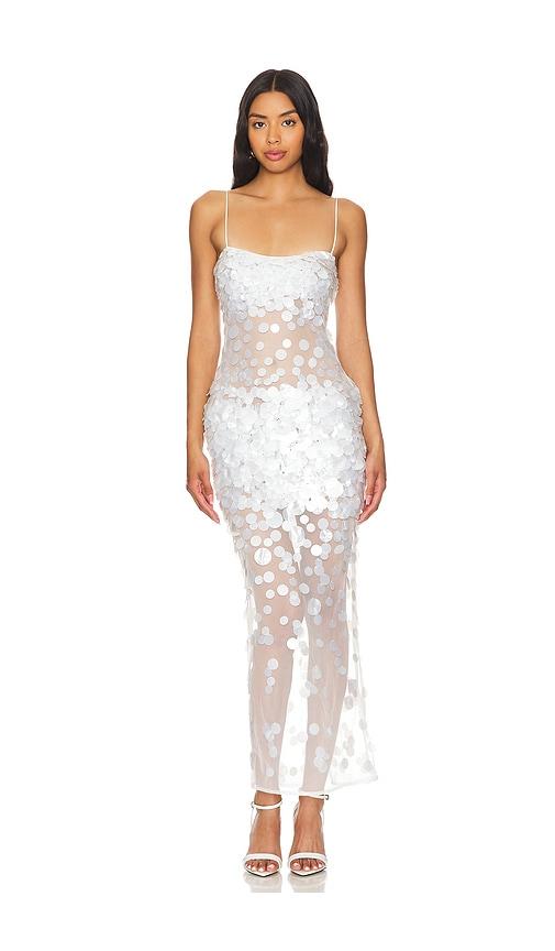 retrofete mischa dress in ivory.