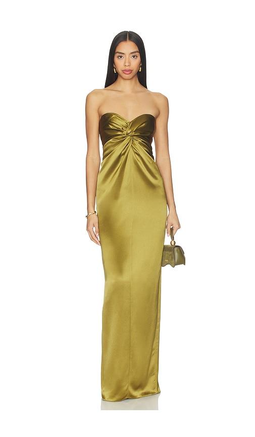 retrofete olivine dress in olive.