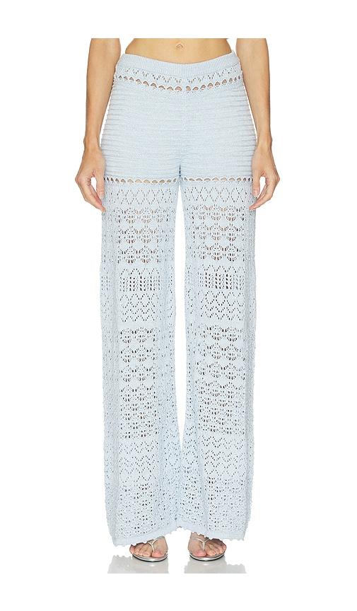 retrofete ornelie crochet pant in blue.