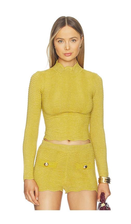 retrofete prissy top in olive.