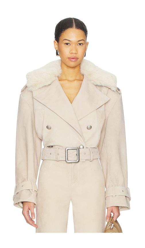 retrofete rubee coat in beige.