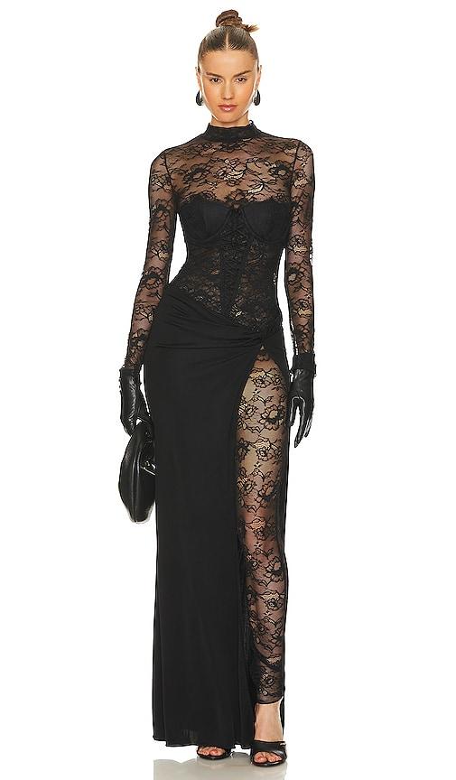retrofete saphhira dress in black.