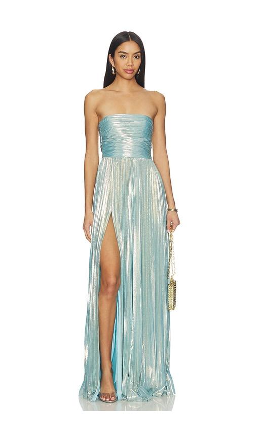 retrofete sevyn dress in baby blue.