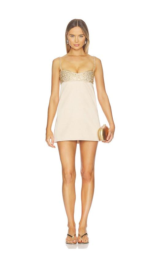 retrofete shyla dress in nude.