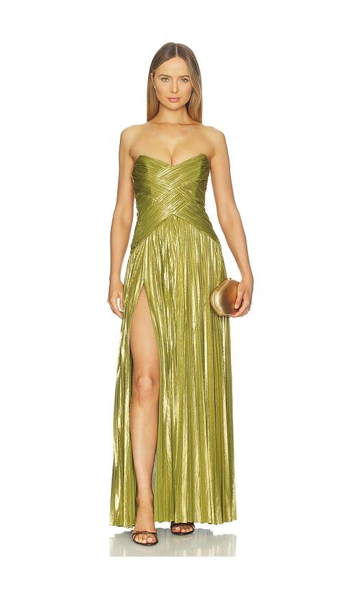retrofete stephie dress in green.