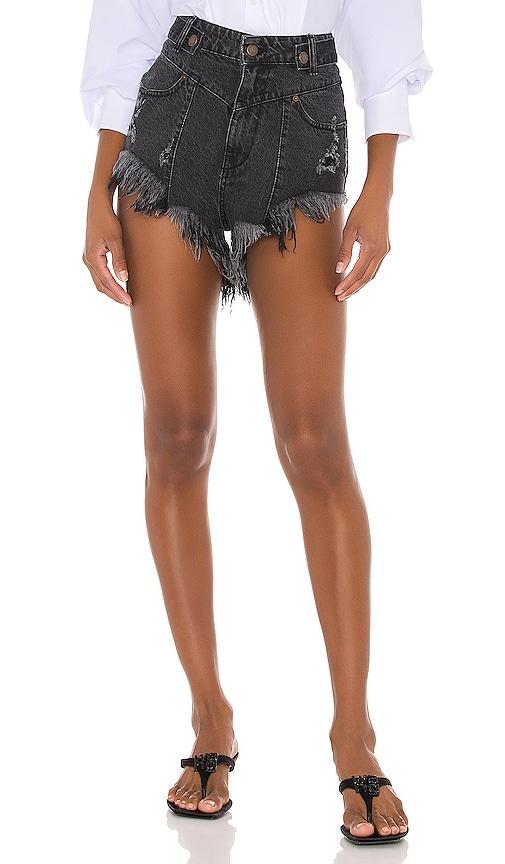 retrofete tessa shorts in black.