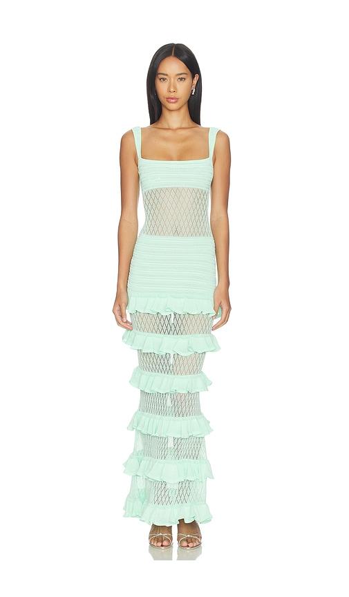 retrofete thora dress in mint.