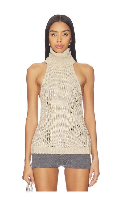 retrofete veneta top in tan.