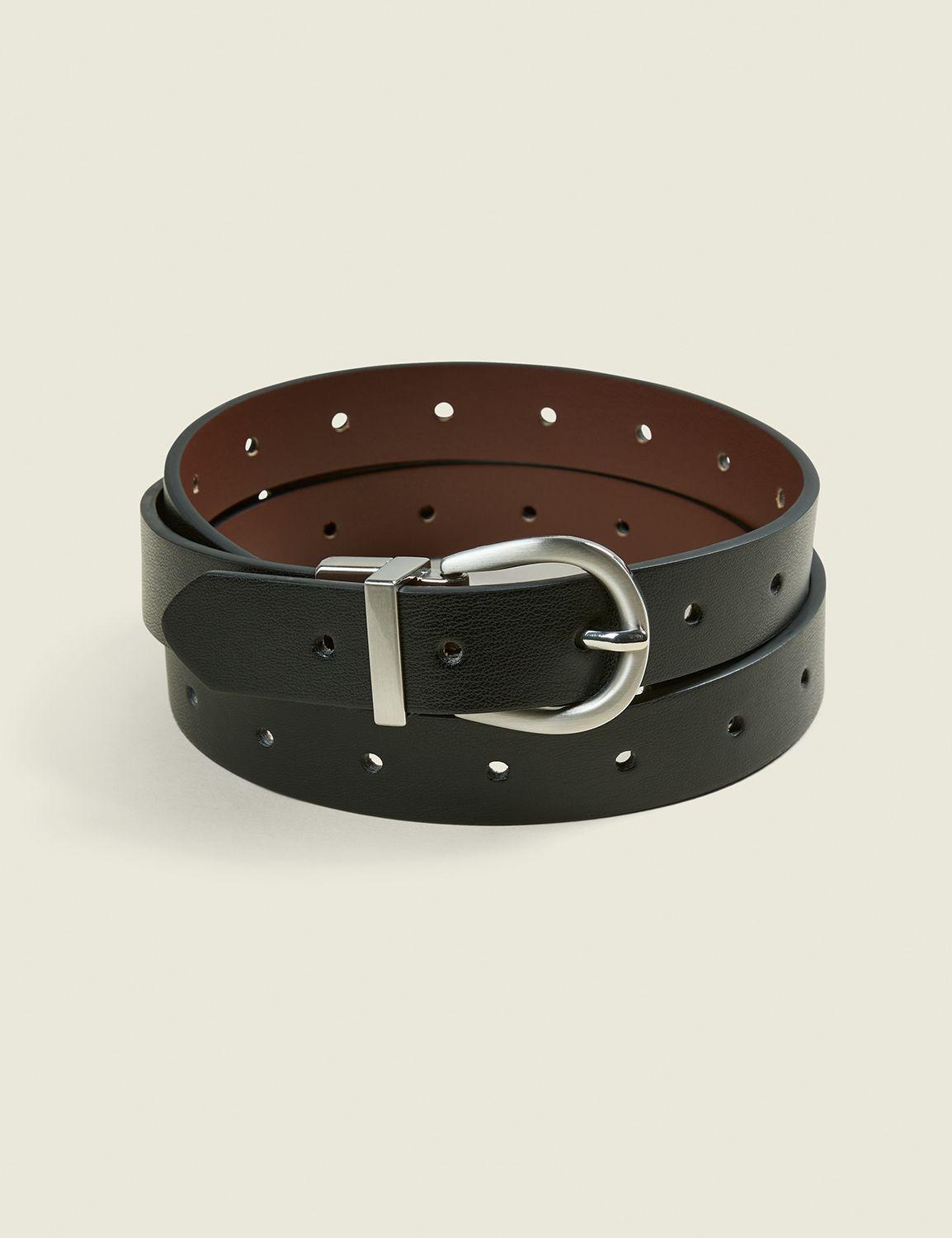 reversible oval buckle belt