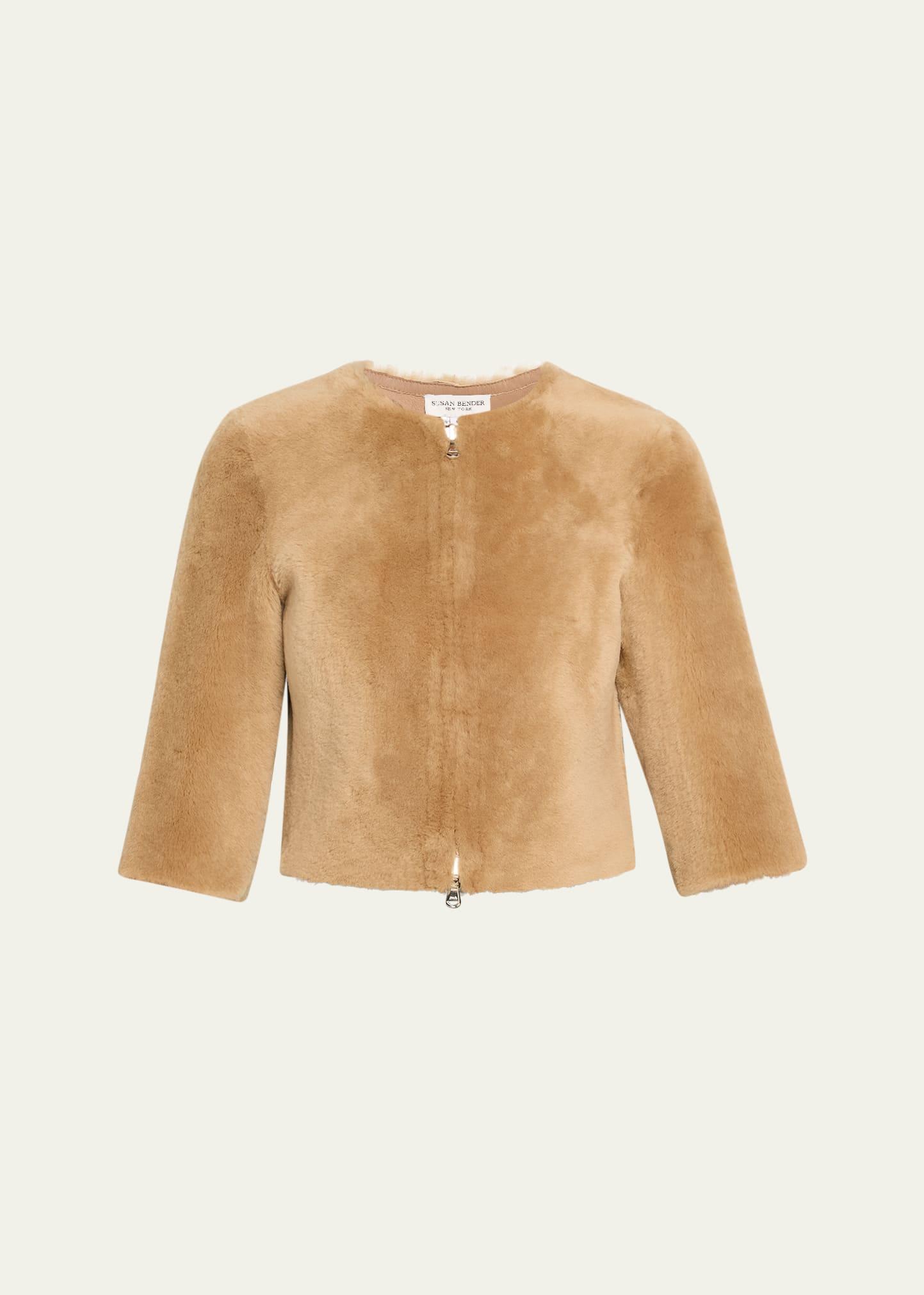 reversible shearling top coat