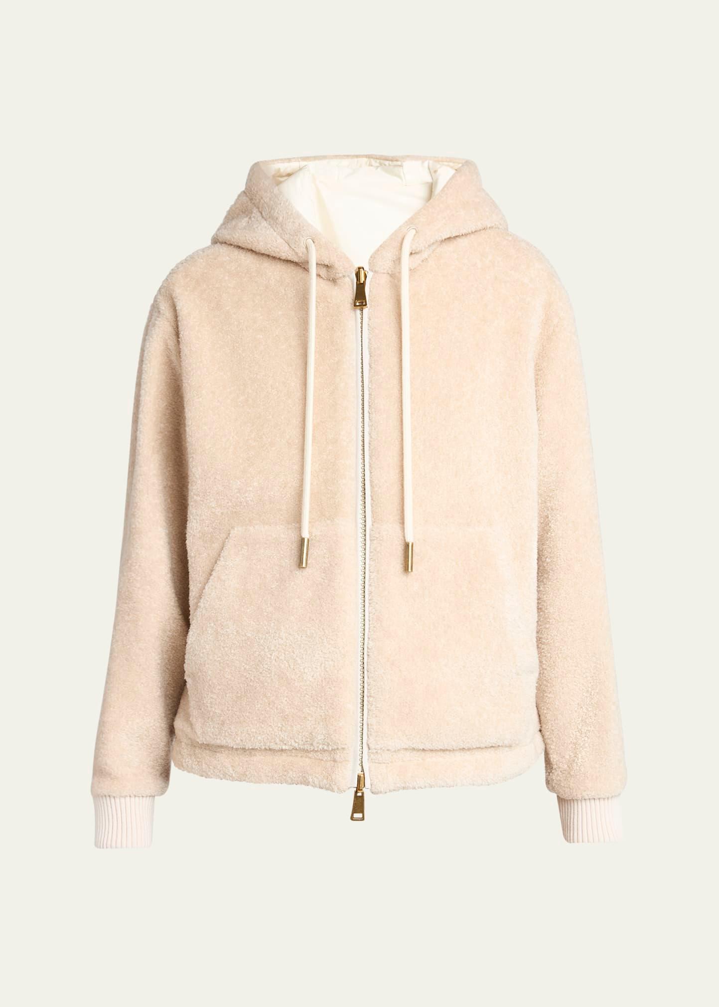 reversible zip-up cardigan