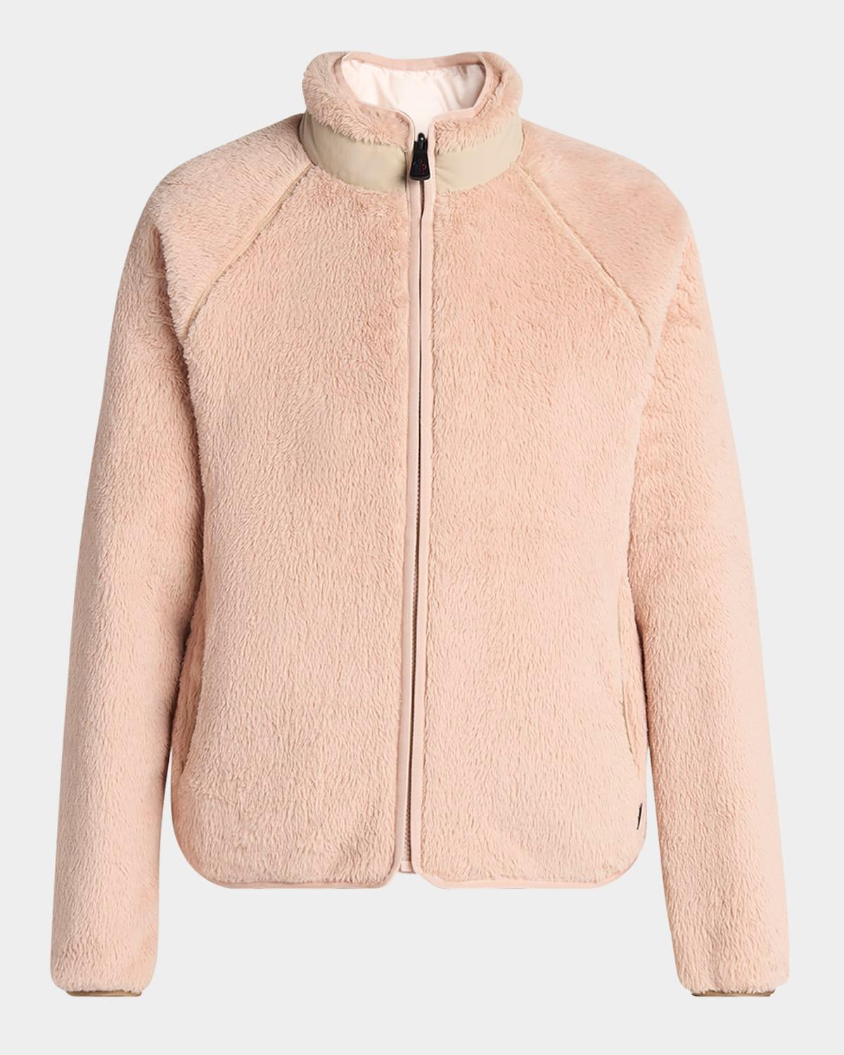 reversible zip-up cardigan