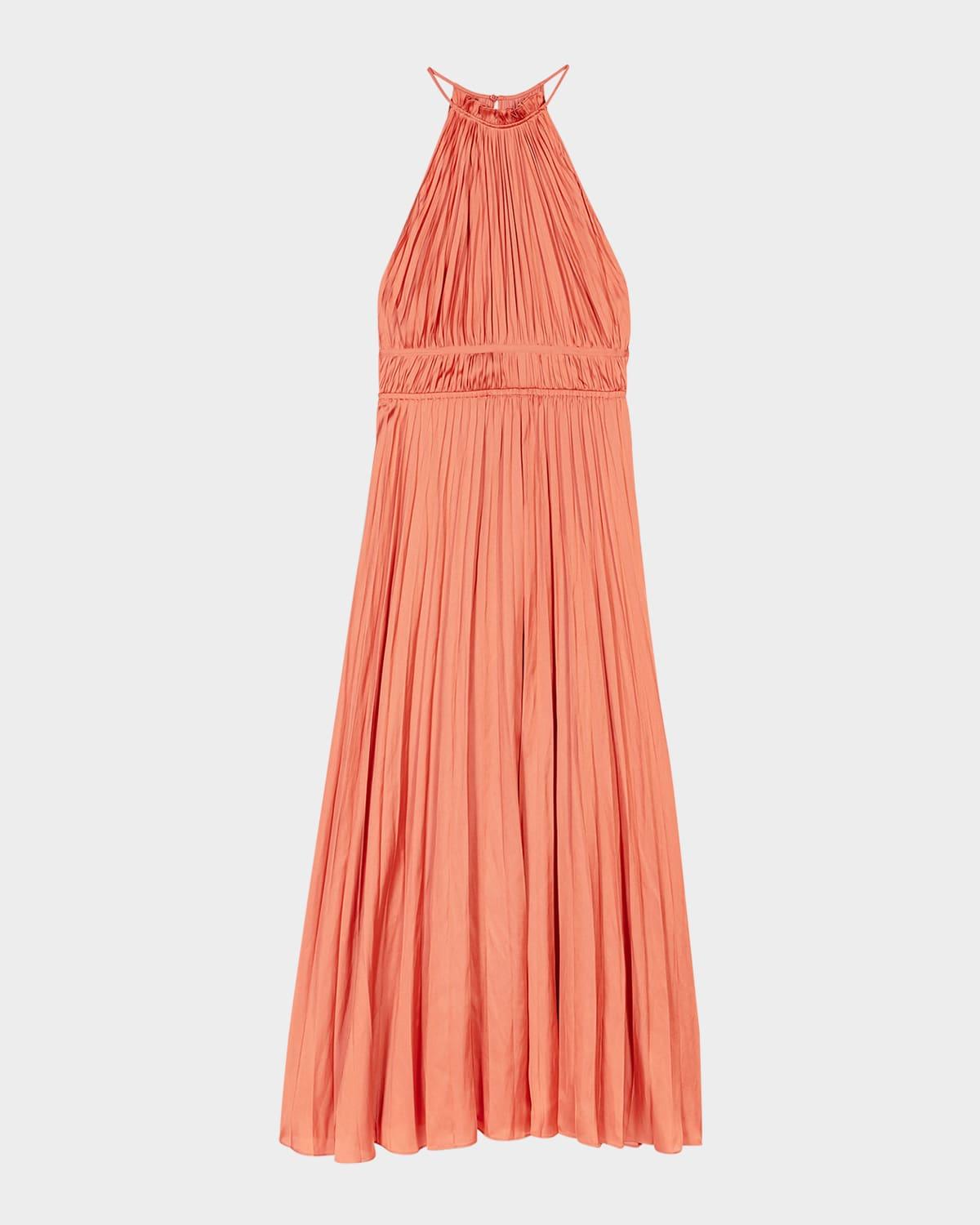 revillota pleated maxi dress