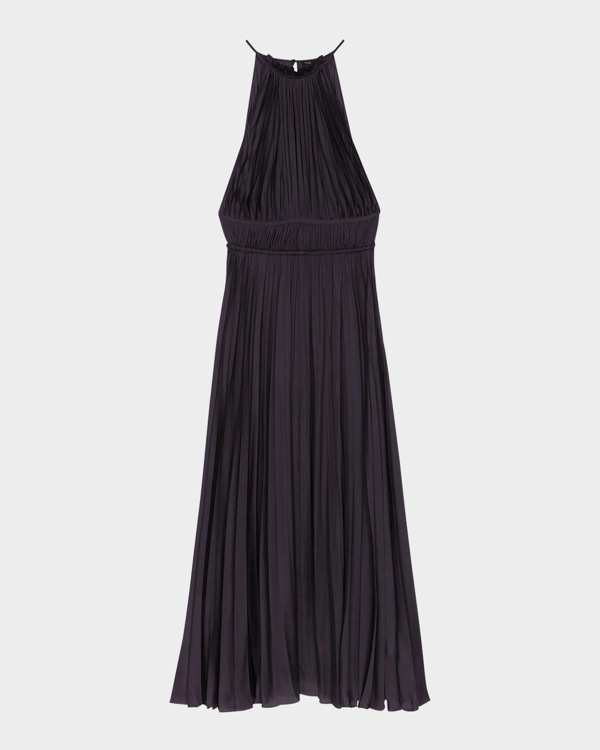 revilly pleated maxi dress
