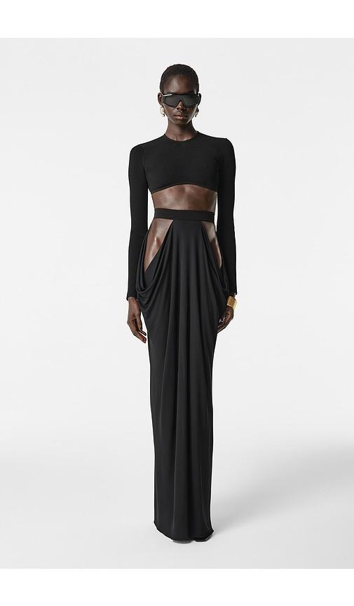 revolve los angeles aubin maxi skirt in black.