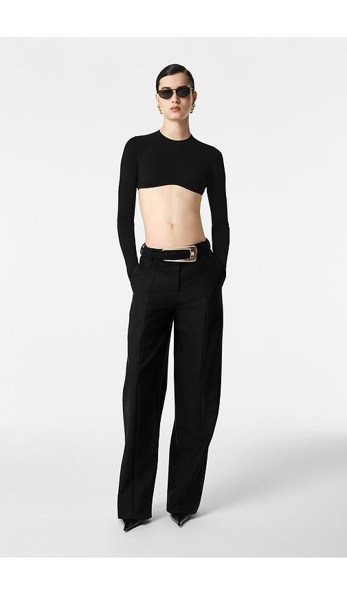 revolve los angeles jada long sleeve top in black.