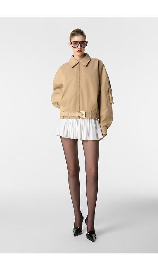 revolve los angeles nikki bomber jacket in tan.
