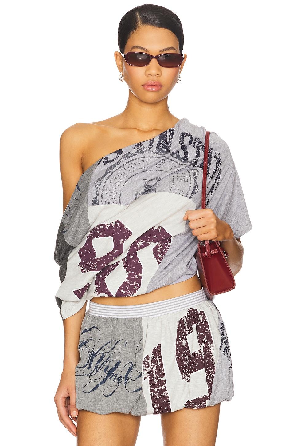 reworked varsity low back top