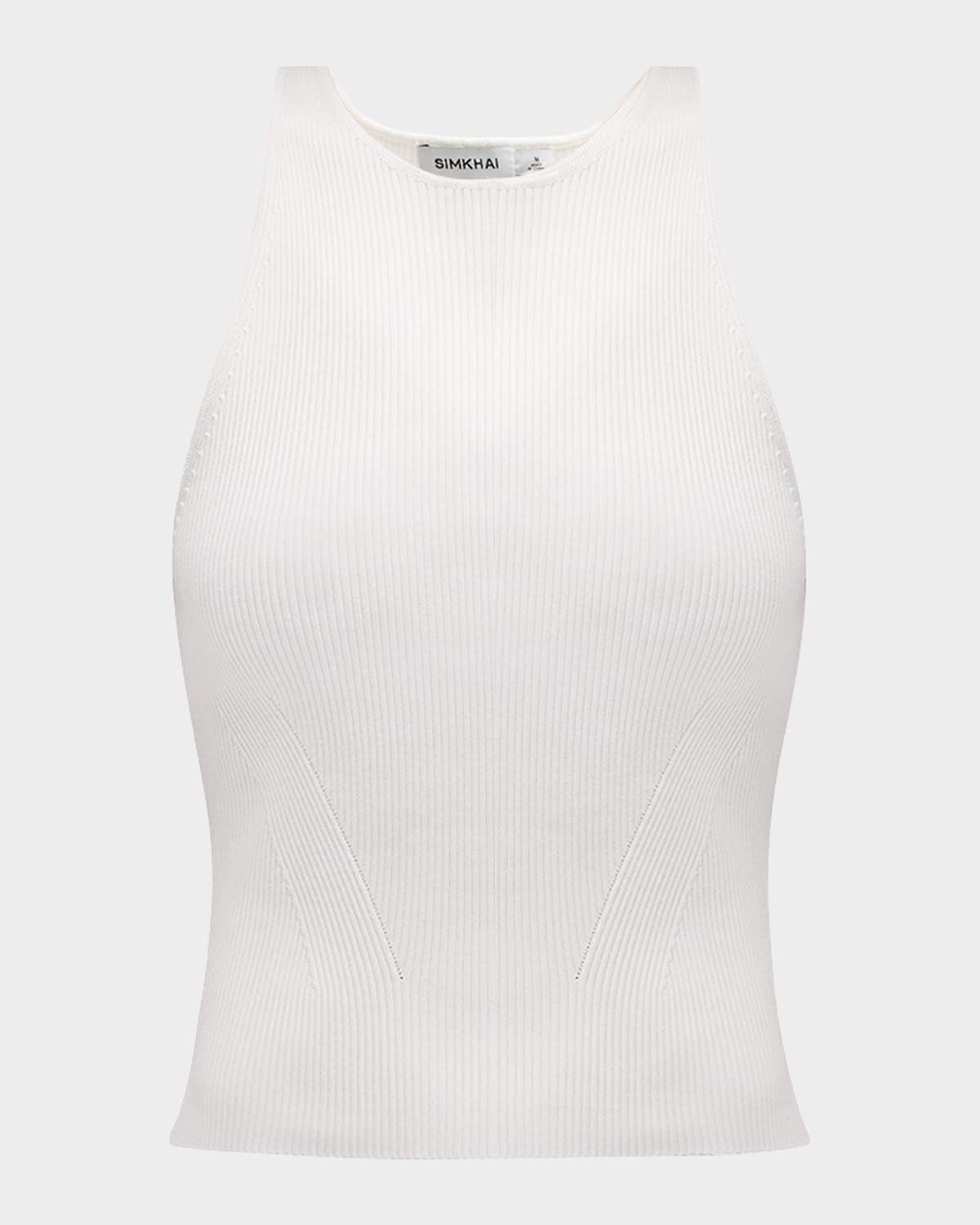reza ribbed racerback tank top