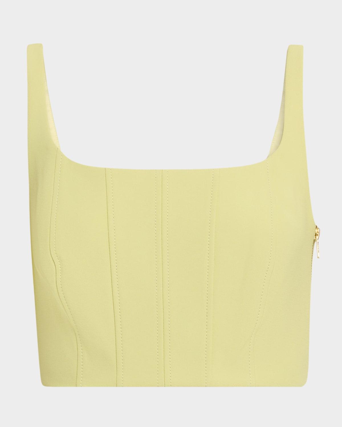 rhea cropped corset tank