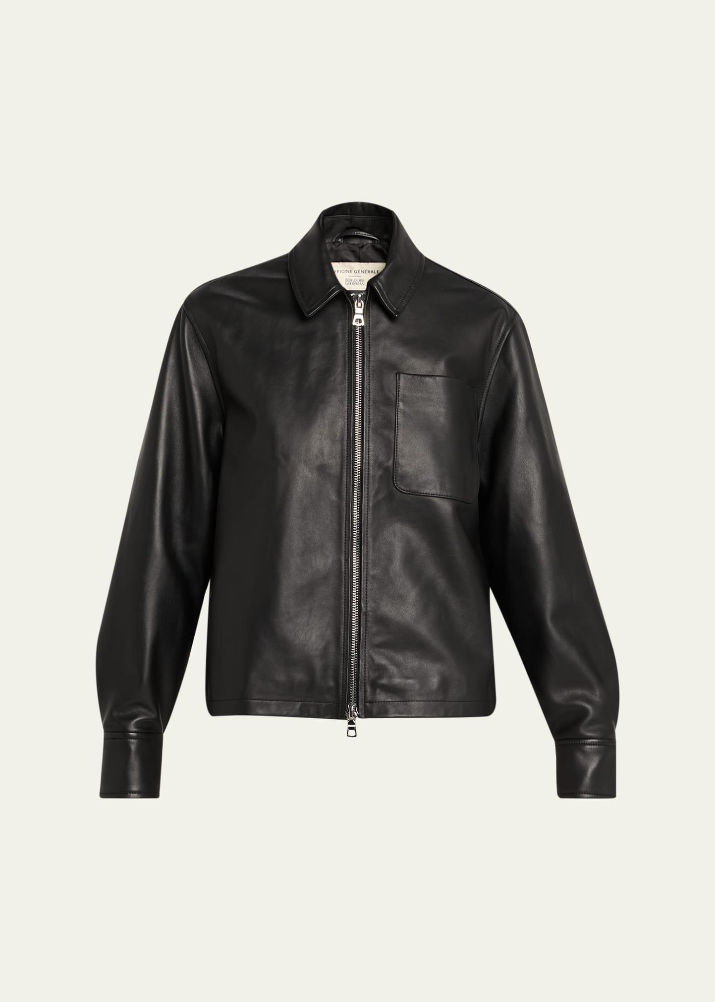 rhea lambskin leather jacket