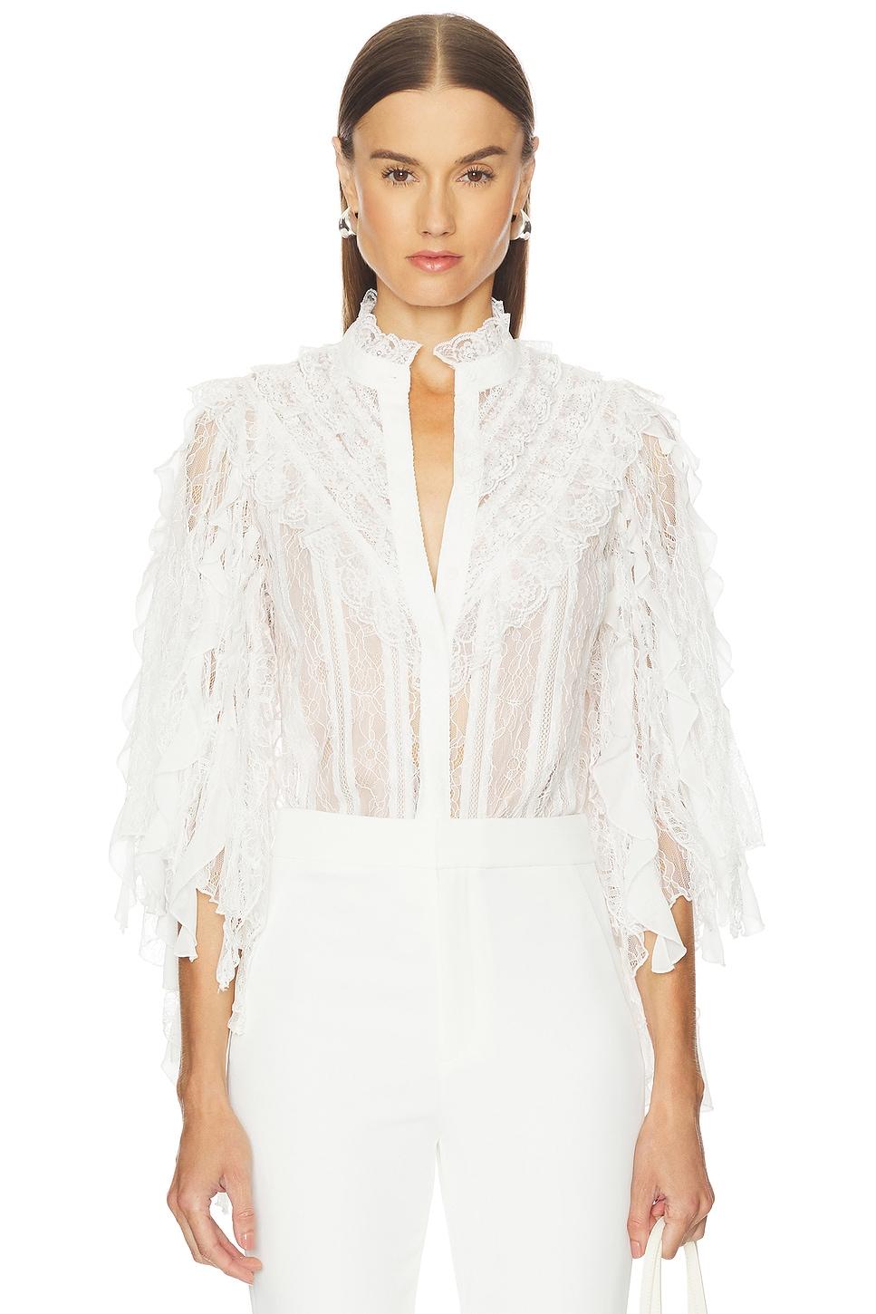 rheba lace ruffle sleeve top