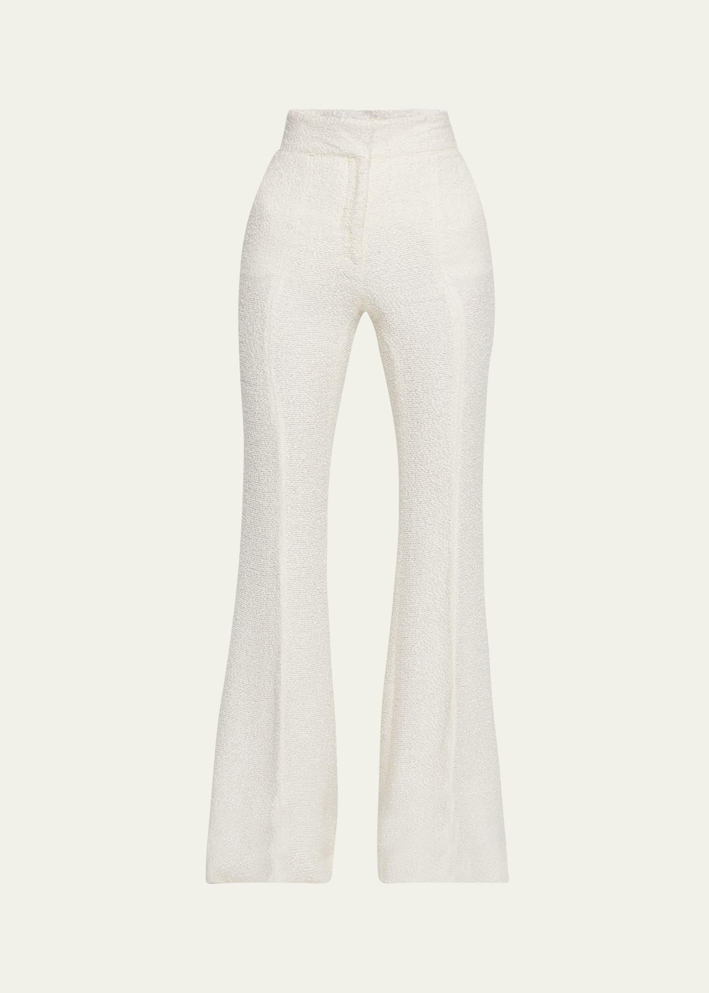rhein flared textured silk pants