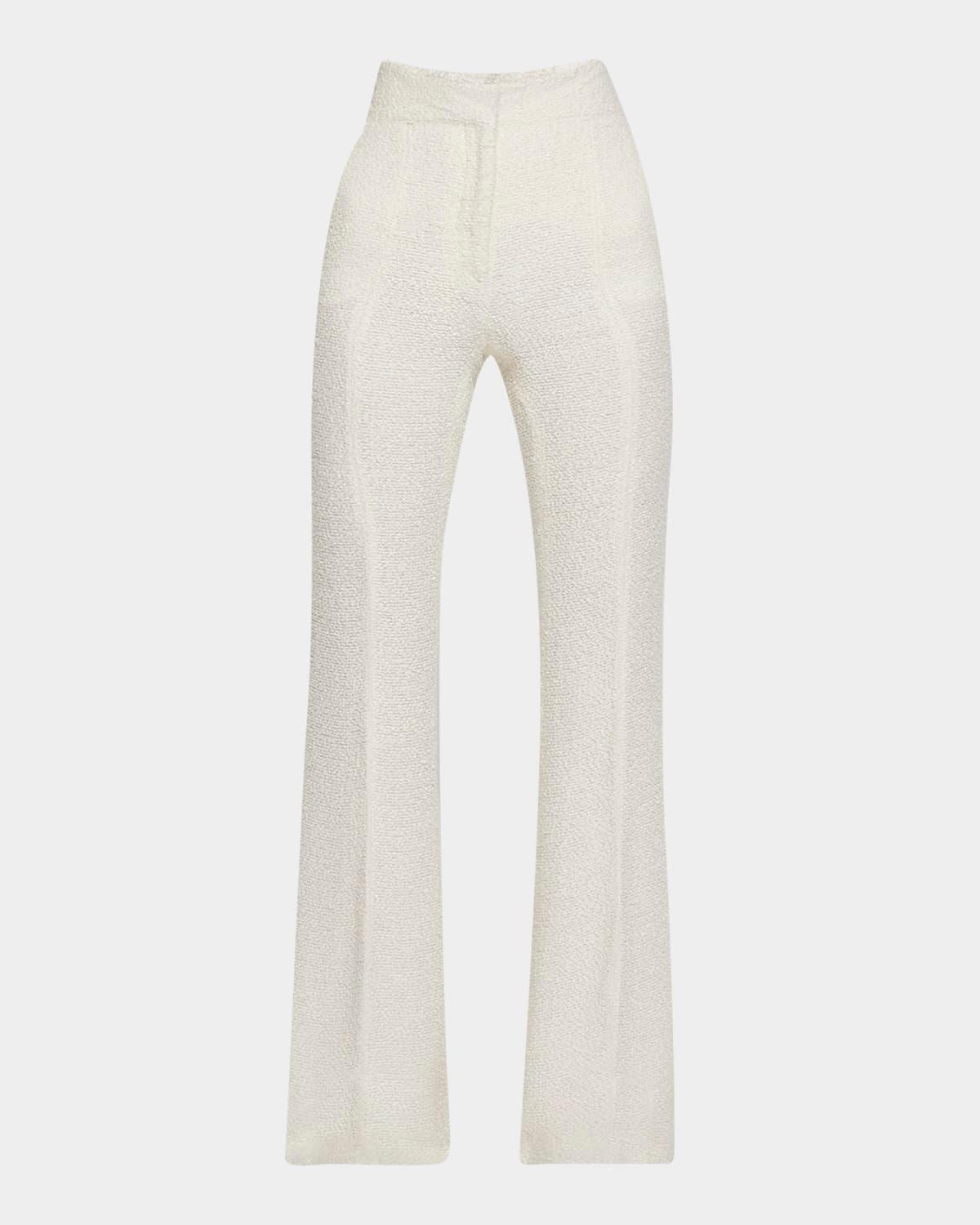 rhein flared textured silk pants