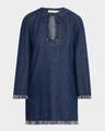 rhiannon fringe denim mini dress