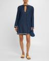 rhiannon fringe denim mini dress