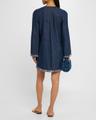 rhiannon fringe denim mini dress