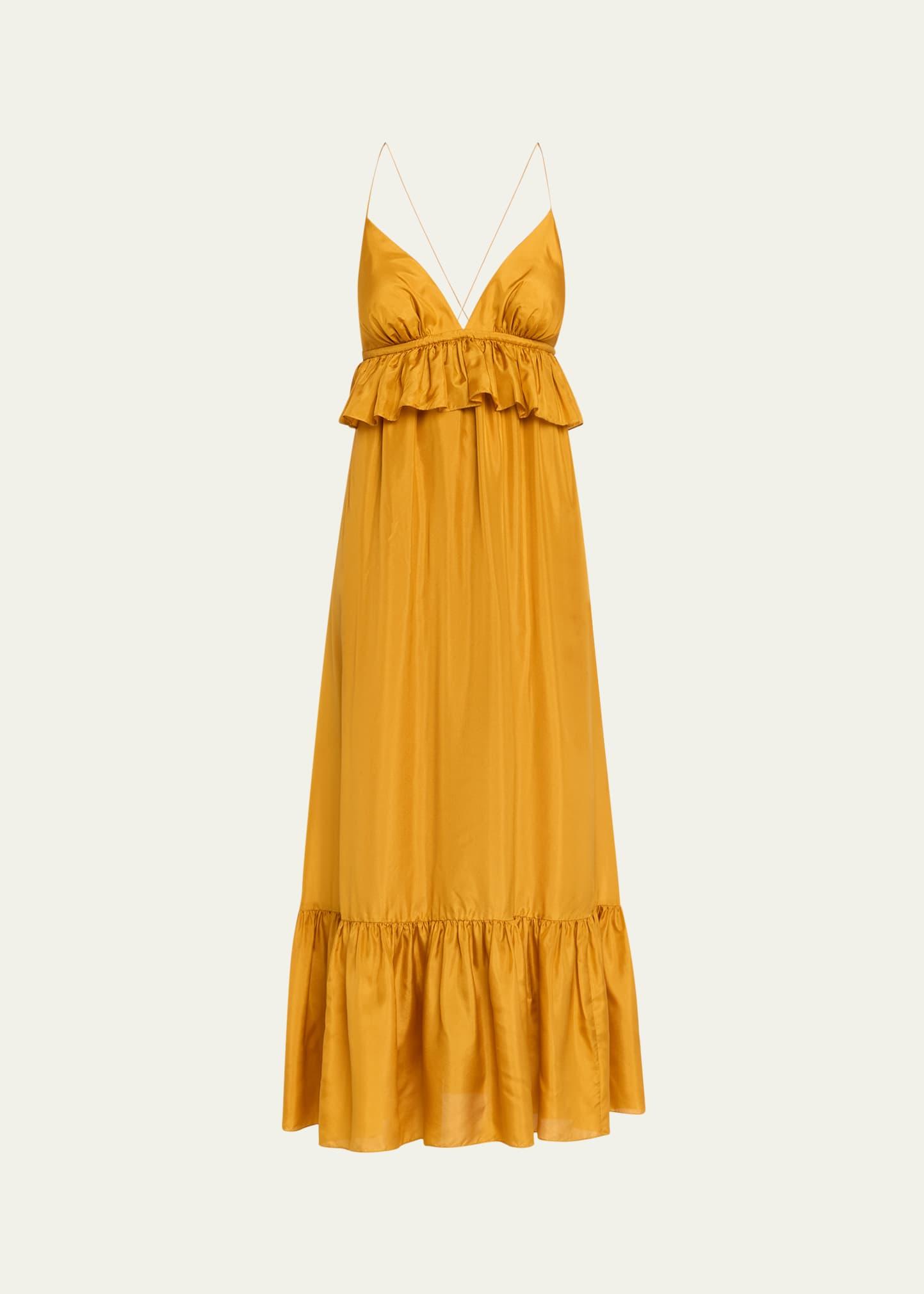 rhiannon ruffle maxi dress