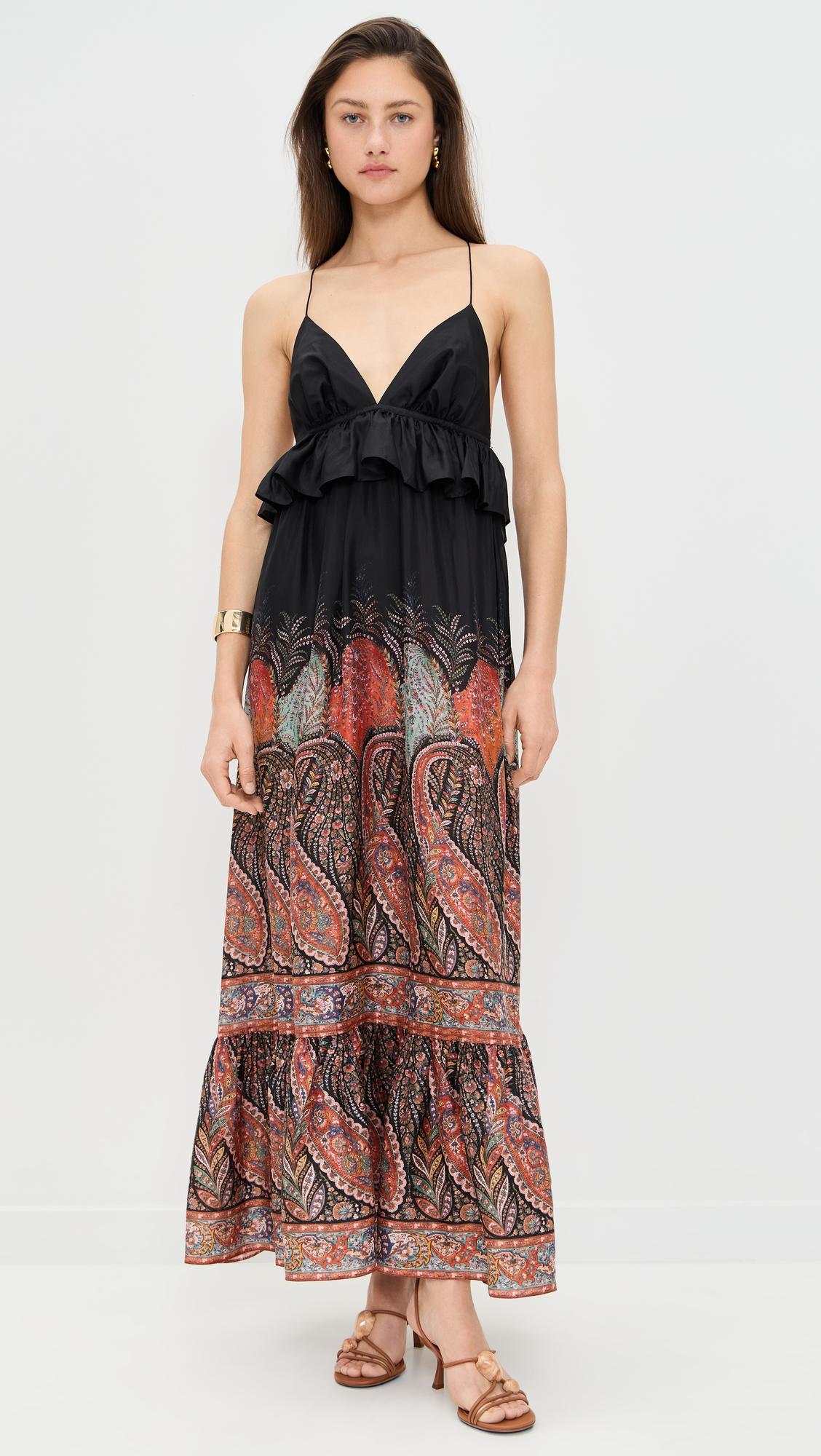 rhiannon ruffle maxi dress