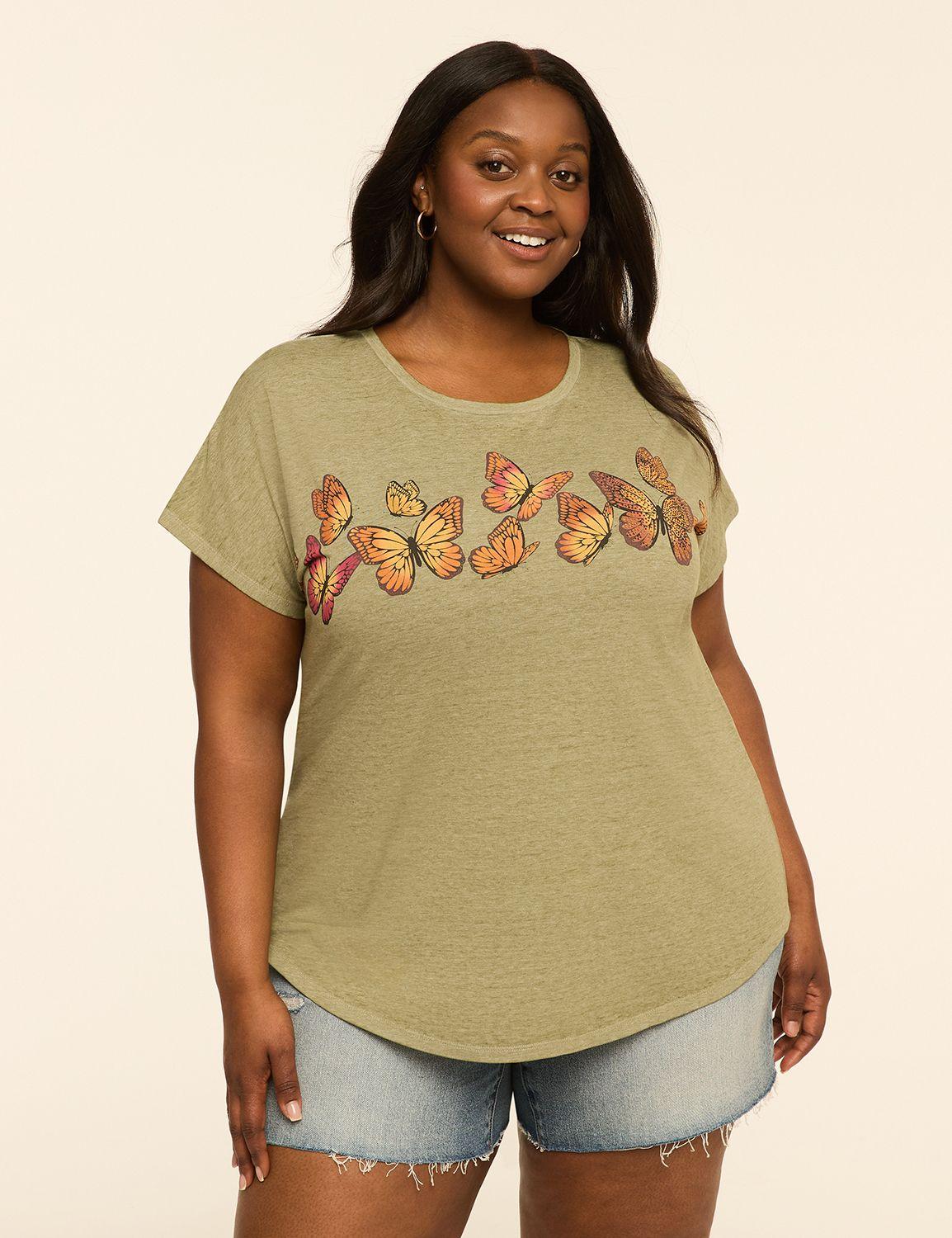 rhinestone butterflies graphic tee