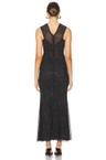 rhinestone crossover midi dress